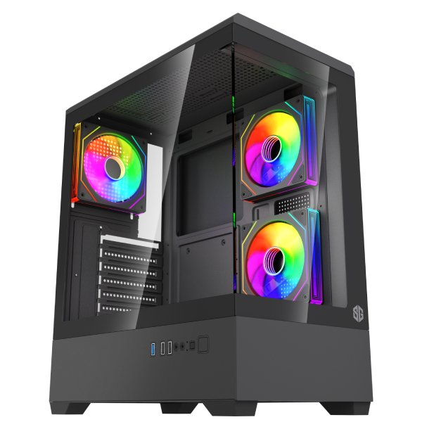 Boîtier PC SG GLASS 3 FAN ARGB Noir